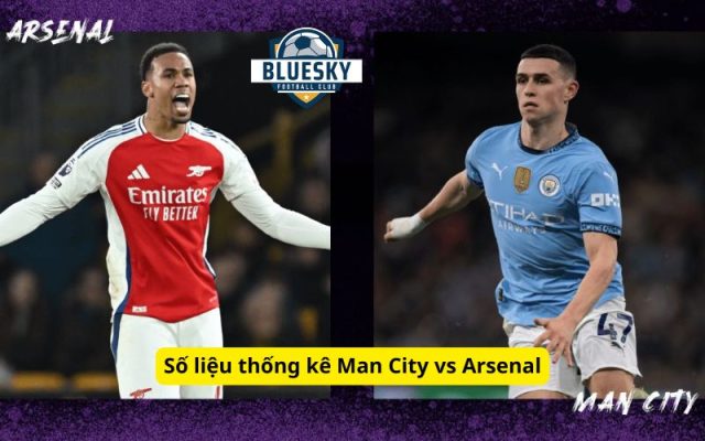 Số liệu thống kê Man City vs Arsenal